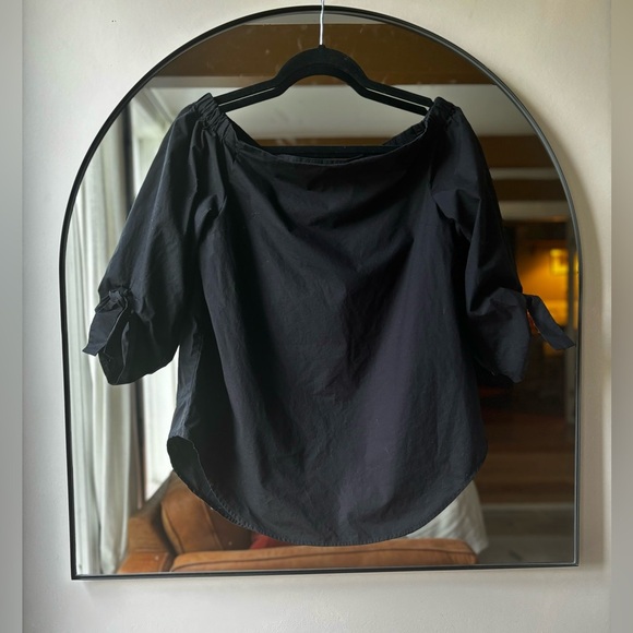 BABATON | off the shoulder curved hem blouse | size small - Picture 6 of 6